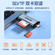 山泽USB/Type-C读卡器3.0高速 SD/TF多功能多合一苹果16/15手机电脑OTG相机行车记录仪存储内存卡CRS12