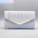 Henglan Fashion Clutch Bag European and American Women's Envelopes Celebrity Dinner Dress Banquet Wedding Cheongsam Bag Triangle Gold Edge One Champagne Color