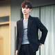 ROMON men's casual suit suit men's business casual Korean style slim and handsome double-breasted trendy groom's wedding suit coffee color single suit XL recommended 120-130Jin Jin equals 0.5 kg