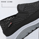 
Brigjing men's shoes for summer breathable one-foot old Beijing cloth shoes mesh lightweight soft sole dad walk travel sports net shoes black BRJ-12352 39