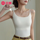 芬腾带胸垫吊带女生背心打底上衣2025夏季新款修身免穿文胸透气舒适 6631奶白 XL （适合120-140斤）