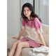 Condomi Luolis Pajamas para mujeres Pure Cotton Women Summer Shorts Shortved Shorts Student usa dos ropa para el hogar X-YZT9857 Mujeres M 80-100Jin [Jin equivale a 0.5 kg]