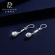 Duozun pt950 platinum earrings for women genuine platinum earrings for women platinum earrings new water drop ear hook birthday gift water drop ear hook 2.72 g (pair)
