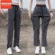 Neues Gleichgewicht Dynamic (Newbknxzong) Herrenjeans Sommer dünner Boden gerade Herren Eisseide Weitbein Lacele Tennis Trendy Straight Hosen 1048 Black M.