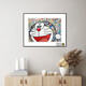 SUNWAYART Death NYC autographed limited edition Doraemon children's room decoration painting sunflower hanging painting 32*45cm Sunflower & Doraemon (including framing) 44.5 57.5cm