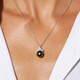 Goselon Tahitian Black Pearl Pendant Ice Queen S925 Silver Seawater Pearl Necklace 10-11mm