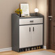 Armoire à chaussures oumao Porte ménage 2025 Nouveau modèle Entrée intégrée Mur Entrée Mur de rangement ménage multicouche Armoire d'entrée épaissie 90 cm Trois portes Deux verres Starry Sky Grey