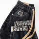 Hualin Fashion Spring y Autumn STRING Jeans Pequeños Panteros de pies pequeños Harun Tendencias versátiles Yiniu 983 Negro L