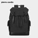 Pier Cardin 24 New Mackpack Trendy Schoolbag informal para hombres de la computadora para hombres que desplazan y viajan a gran capacidad mochila negra