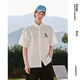 Bosie Boxi 2025 Été Nouvelle plage chaise brodée conception de chemise à manches courtes couple masculin adolescent Trend White 2xl