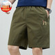 Mingzhiyu Paul 丨 1-fach 丨 Fünf-Punkte-Gelegenheits-Shorts Mode pure Baumwolle gerade Reißverschluss Lose Beachhose 9224 Khaki One Size L Empfohlen 100-120jin [Jin entspricht 0,5 kg]