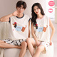 Langsha Couple Pyjamas Summer Cotton Vest Shorts 2025 Nouveau style avec poitrine sans manches sans manches pour hommes et femmes de vêtements pour femmes 826 couple l [style masculin] recommandé 100-130 Jin [Jin est égal à 0,5 kg]