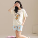 [纯棉]睡衣女夏季套头短袖短裤休闲款家居服套装可外穿女cker CKE-W6172A XL