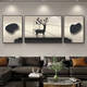 
Yonghuan Yilu Gaosheng atmospheric living room decorative paintings and sofa background wall hanging painting abstract triptych T10975 60*80/120*80/60*80 suitable for 3.8 meters left