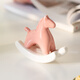 HOI KONG creative ceramic rocking horse interesting small ornaments new Chinese style national trend small pink horse tea space tea room tea table decoration national style ceramic rocking horse cyan