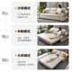 Paiding sofa bed modern simple small apartment multifunctional living room folding dual-purpose sofa bed cat claw leather bedroom outer diameter 1.6 meters can be stored with wireless charging high density sponge version (cat claw leather)