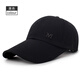 BOLSRO hat men's outdoor Korean baseball cap peaked cap sun protection sun hat fishing casual hat women M mark black one size fits all adjustable