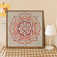 
Chinese style Songjin pearl painting DIY material package Mother's Day event intangible cultural heritage handmade gift sense decorative painting LL13571 [full color spray painting] + dot drill pen 20*20cm thick solid wood inner frame_acrylic paint+