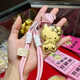 Gold Kt Cat Pendence Keychain Hellokitty Gat Phone Mobile Phone Bag Regalo para novia Mejor amigo Gold Kt Cat Colgante