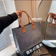 Yu Dingfu large-capacity portable shoulder bag women's felt bag open tote versatile shopping bag class commuter bag gray medium size 40cm*30cm*15cm