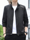 
Romon Chun Autumn Men's Thin Jacket Men 2025 New Stand Collar Jacket Fashion and All-match Casual Trench Coat Gown Men 686 [Black White] M [Suggested 80-95 Jin [Jin equals about 0.5 kg]]