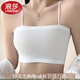LangSha anti-exposure, traceless and beautiful back tube top underwear for girls without breast pads, small camisole with inner cover, thin bust, temperament white, no need to wear bra, fixed bra M 70-89Jin Jin is equal to 0.5 kg