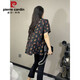 Pier Cardin 2025 Sommer koreanischer Stil modische und modische gedruckte altersreduzierende Anzugjacke für Frauen loser und schlanker koreanischer vielseitiger Anzug Trend 6191# Bildfarbe M Empfohlen 80-100jin [Jin gleich 0,5 kg]