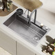 Kohler gray stainless steel sink nano undercounter basin kitchen dishwashing basin sink home 80*45 Raindance faucet package B