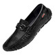 Le prince Yierkang porte 2025 Chaussures de bonnet en cuir authentique pour hommes pour le printemps nouvelles chaussures paresseuses décontractées avec un pied pour conduire les chaussures de voiture en cuir britannique wenzhou chaussures en cuir noir 9905 trous 42