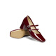 Red Dragonfly Mary Jane Shoes 25 Spring Women's Shoes Thick Heels Single Shoes Wedding Shoes French Temperament Small Leather Shoes WTB15281 Burgundy 35