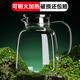 Yaofeng large-capacity heat-resistant high borosilicate glass kettle, high-temperature-resistant household cold water cup, teapot, boiling water bottle, cold water kettle, 50% thickened glass, fat pot 1.8 liters + dual-purpose steel lid