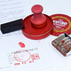 Guli'an Shanghai Factory I-förmige rote Tinte 685/684/683/682/681 Tonförmige Eisenschale Runddichtung Stempelpresse Handdichtung Finanzdichtung mit großen, mittleren und kleinen Trompeten 2 Packs [Mini-Tinte/681]