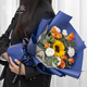 Sunflower and Rose Mixed and Matched Bouquets Delivered in the Same City as a Flower Delivery for Girlfriends and Best Friends Holiday Gifts Bouquets Delivered by Flower Shops Blue Mood丨Sunflowers and Orange Barbie Lisianthus Small Bouquets