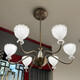 
Opp Lighting; OPPLE2025 new past lighting 9227 high-end solid modern living room dining room chandeliers minimalist aluminum warm light bag 12 heads living room three-color unlimited remote control