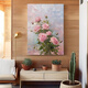 Dafen Oil Painting Village Rose Entrance Decoration Painting High-end Living Room Sofa Background Wall Hanging Flowers Restaurant Mural A 30*40CM HD Texture Picture Honorable Black Frame (35m1