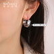 Shengshi Qiyuan Platinum Earrings pt950 Genuine Platinum Earrings Earrings Earrings Ear Hooks Platinum Earrings Strobe Light Ball Earrings 8.6-9.4g (pair)