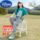Disney (Disney) Girls Girls Summer Anzug modische und modische Kinder Girls Girls Summer to Jeded Girls Zweiteiler Sommerstil Green Top + Grey Hosen 677 110