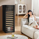 Vinocave wine cabinet constant temperature compressor air-cooled home living room ultra-thin white wine and grape display cabinet glass storage refrigerated fresh cabinet constant temperature air-cooled-slim single temperature-JC-170A- 65 bottles