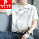 皮尔卡丹（pierre cardin）男士短袖t恤纯棉2025新款半袖体恤衫宽松潮流夏季男装上衣服 Z829灰色 M 【建议90-115斤】
