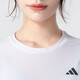 Adidas women's suit 2025 summer new fitness running breathable comfortable short-sleeved T-shirt woven foot trousers 2-piece set Two-piece set/classic match S