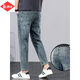 Lee Dprre Jeans de nueve puntos Summer Summer Style 2025 New Tendy Elastic Retro Fit Pequeños pantalones informales rectos 9720 28