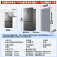 Haier 659-liter refrigerator cross-door four-door double-door first-class energy efficiency state-subsidized air-cooled frost-free dual-cycle household ultra-large capacity refrigerator over 600 liters 659-liter Boka Ash丨EPP ultra-clean system丨oxygen barrier dry and wet storage