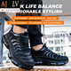 Ajilv Brand High-End-Arbeitsschutzschuhe Leichtes Stahlkopf Anti-Smash und Anti-Punktionssicherheitsschuhe vier Jahreszeiten Arbeiten MEN 695 Orange 36