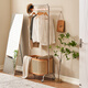 Rack de manteau en bois massif d'origine Cherry Wood Roard Handled Rangement Couche de rangement Movure L9221 Rack de couche 700 * 400 * 1800 Cherry Wood