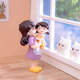 Xixiaowei paysage moderne créatif de la fête des mères poupées de la fête des mères petits ornements de bricolage décorations enfants enfants enfants enfants 2 Mother and Daughter [Orange + Yellow]