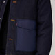 Levi's李维斯情侣同款美式复古防寒保暖立领羽绒服牛仔外套七夕礼遇 蓝色 XL