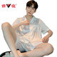 Yalu 2025 new summer pajamas for men ice silk short-sleeved summer thin youth large-size set home clothing G723 L (suggested height about 170-weight 100-13