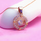 QUAMER's new shiny and smart 18K color gold necklace pendant, fashionable 585 rose gold, versatile and smart (single pendant)