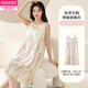 
Modal nightgown for women 2025 new summer sweet suspender thin style with chest pad anti-convex dot mid-length pajama dress JM-6624 M