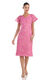 JS Collections Women's Natasha Butterfly Sleeve Dress Rose 10